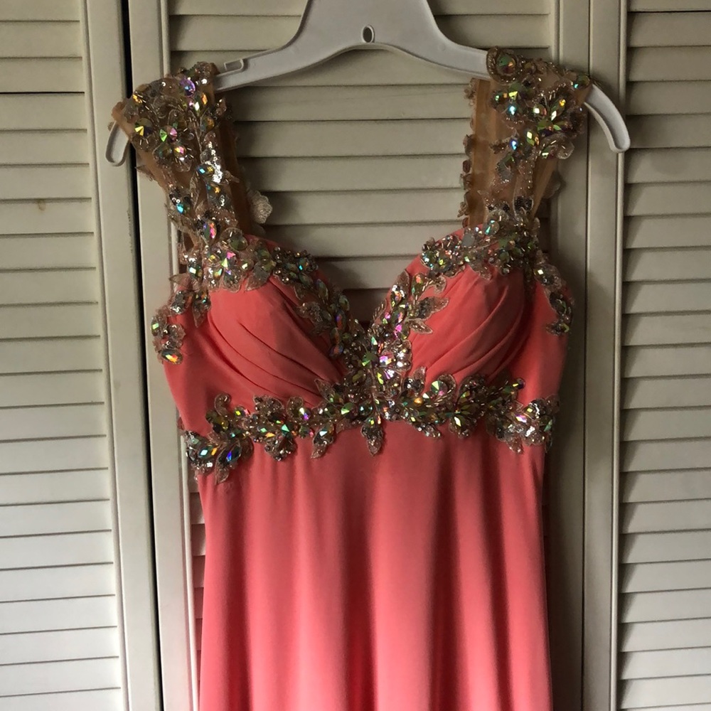 Coral prom dress